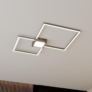 Lindby Duetto LED φωτιστικό οροφής ανθρακί 28 W, ρυθμιζόμενος, Μαύρο, Σαλόνι / τραπεζαρία, Μέταλλο, σύγχρονο
