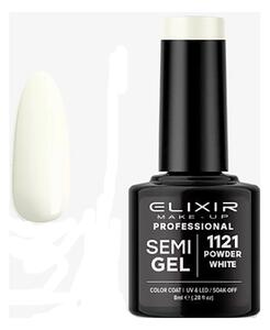 Ημιμόνιμο Βερνίκι Semi Gel 1121 Powder White 8ml Elixir