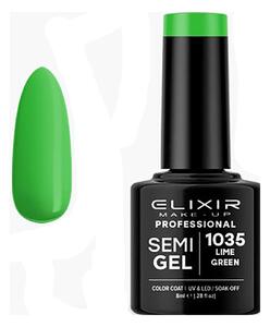 Ημιμόνιμο Βερνίκι Semi Gel 1035 Lime Green 8ml Elixir