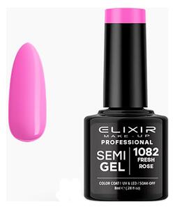 Ημιμόνιμο Βερνίκι Semi Gel 1082 Fresh Rose 8ml Elixir