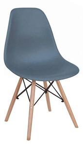 LOFT ΚΑΡΕΚΛΑ GREY PP με ξύλινο σκελετό Το προϊόν πωλείται ως σετ 4 τεμαχιων