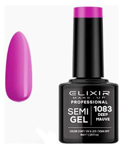 Ημιμόνιμο Βερνίκι Semi Gel 1083 Deep Mauve 8ml Elixir