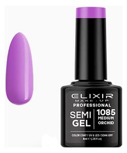 Ημιμόνιμο Βερνίκι Semi Gel 1085 Medium Orchid 8ml Elixir