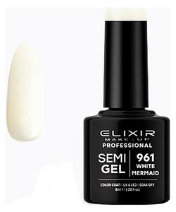 Ημιμόνιμο Βερνίκι Semi Gel 961 White Mermaid 8ml Elixir