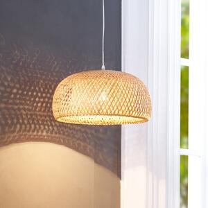 Lindby κρεμαστό φωτιστικό Jadwiga, Ø 45 cm, μπαμπού, E27, ρυθμιζόμενος, Ξύλου, Σαλόνι / τραπεζαρία, Μπαμπού, Σκανδιναβικό