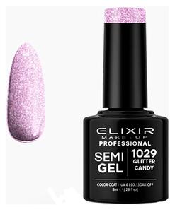 Ημιμόνιμο Βερνίκι Semi Gel 1029 Candy Glitter 8ml Elixir