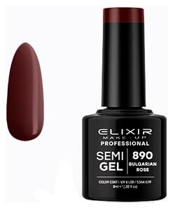 Ημιμόνιμο Βερνίκι Semi Gel 890 Bulgarian Rose 8ml Elixir