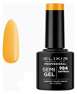 Ημιμόνιμο Βερνίκι Semi Gel 984 Saffron 8ml Elixir