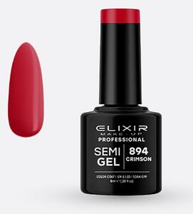 Ημιμόνιμο Βερνίκι Semi Gel 894 Crimson 8ml Elixir