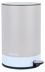 Κάδος Απορριμμάτων Μπάνιου (Φ20.5x31) Estia 6lt Stone Clay 02-39882
