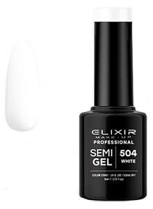 Ημιμόνιμο Βερνίκι Semi Gel #504 (White) 5ml Elixir