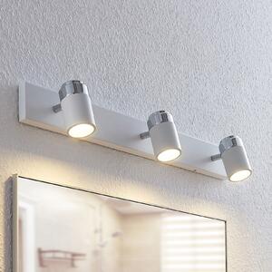 Lindby Προβολέας Kardo, 3-φωτο, λευκό, μεταλλικό, IP44, ρυθμιζόμενος, Λευκό, Σαλόνι / τραπεζαρία, Μέταλλο, σύγχρονο