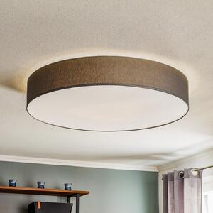 TK Lighting Φωτιστικό οροφής Rondo, γκρι Ø 80cm, ρυθμιζόμενος, Γκρι, υπνοδωμάτιο, Ύφασμα / Κλωστοϋφαντουργία, σύγχρονο