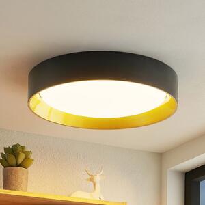 Lindby Φωτιστικό οροφής Kambia LED, 55 cm, Μαύρο, Σαλόνι / τραπεζαρία, Αλουμίνιο, σύγχρονο