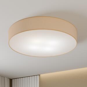 TK Lighting Φωτιστικό οροφής Rondo, μπεζ Ø 80 cm, ρυθμιζόμενος, Μπεζ, υπνοδωμάτιο, Ύφασμα / Κλωστοϋφαντουργία, σύγχρονο