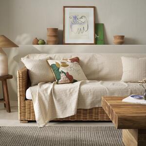 Ριχτάρι Πολυθρόνας (180x180) Gofis Home Elysia Silver Hemp Beige 531/06