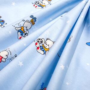 Σεντόνι Λίκνου (80x110) Dimcol Bear's Playtime 591 Sky Blue