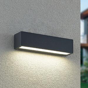 Arcchio LED-Wandleuchte Lengo, 25 cm, 1-flg., ανθρακί, CCT, Μαύρο, Αλουμίνιο, σύγχρονο