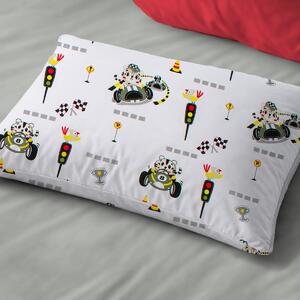 Βρεφική Μαξιλαροθήκη (35x45) Dimcol Animal Grand Prix 590 White - Olive