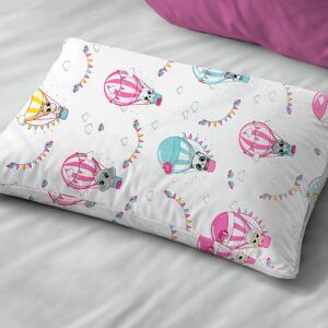 Βρεφική Μαξιλαροθήκη (35x45) Dimcol The Floating Zoo 597 White - Pink