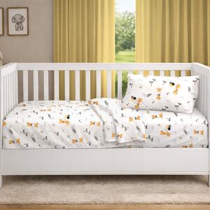 Σεντόνι Κούνιας Με Λάστιχο (70x140+15) Dimcol Giraffe 599 White - Orange
