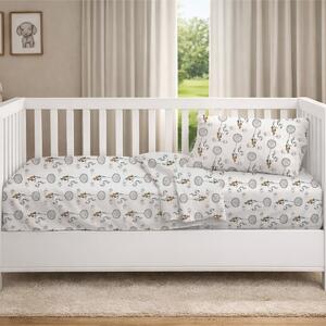 Σεντόνι Κούνιας Με Λάστιχο (70x140+15) Dimcol Floating Bunny 715 Grey