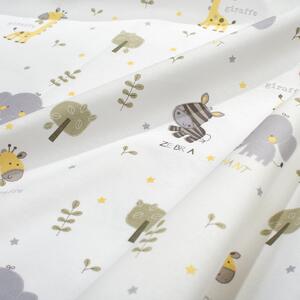 Σεντόνι Λίκνου (80x110) Dimcol Happy Safari 713 White - Grey