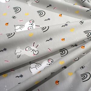 Σεντόνι Λίκνου (80x110) Dimcol Rabbit Garden 586 Grey