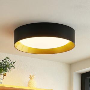 Lindby Φωτιστικό οροφής Kambia LED, 45 cm, Μαύρο, Σαλόνι / τραπεζαρία, Αλουμίνιο, σύγχρονο