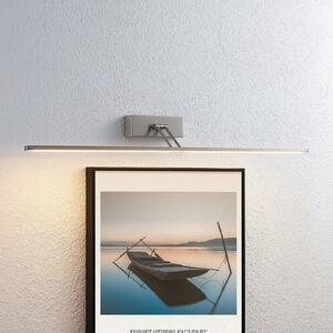 Lucande LED φωτιστικό εικόνας Thibaud, 84 cm, νικέλιο, αλουμίνιο, Γκρι, Σαλόνι / τραπεζαρία, Μέταλλο, σύγχρονο