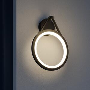 Εξωτερικό φωτιστικό τοίχου LED Lucande Mirco, 30 cm, μαύρο, IP65