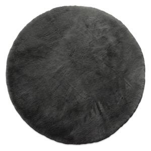 Γούνινο Στρογγυλό Χαλί (Φ160) New Plan Puffy FC7A Dark Grey