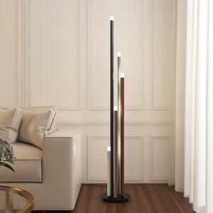 Lucande LED φωτιστικό δαπέδου Stoika, 150 cm, 5-φωτο, μέταλλο, ρυθμιζόμενος, Πολύχρωμο, Σαλόνι / τραπεζαρία, Μέταλλο, σύγχρονο