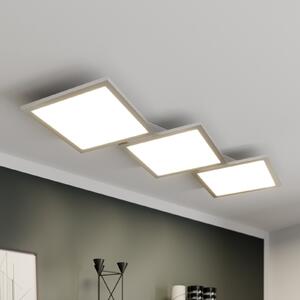Lucande LED φωτιστικό οροφής Ilira, 3-φωτός, ασημί, CCT, dimmable, ρυθμιζόμενος, Μεταλλικό, Κουζίνα, Αλουμίνιο, σύγχρονο