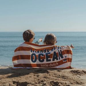 Παιδική Πετσέτα Θαλάσσης (60x120) Little Dutch Ocean World Brown Stripe