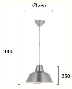 Φωτιστικό Οροφής Μονόφωτο Viokef Glen Silver 4105601