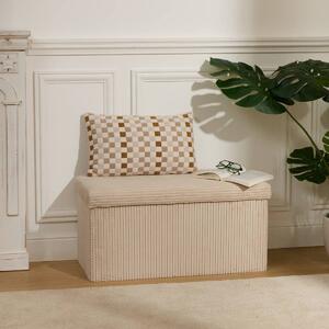 Ταμπουρέ Με Αποθηκευτικό Χώρο (76x38x38) A-S Arum Ivory 207382A
