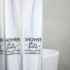 Κουρτίνα Μπάνιου (240x200) Με Κρίκους San Lorentzo White Shower