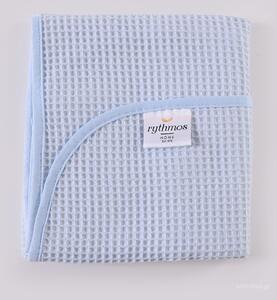 Κουβέρτα Πικέ Αγκαλιάς (80x90) Rythmos Sweety Blue
