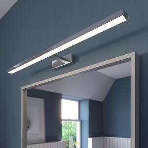 Lindby LED καθρέφτης Jukka, 90 cm, χρώμιο, μέταλλο, IP44, Μεταλλικό, Μπάνιο, Αλουμίνιο, σύγχρονο