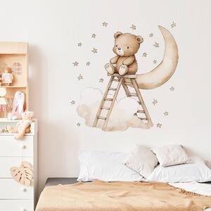 Παιδικά Αυτοκόλλητα Τοίχου Sipo Boho Teddy Bear On A Ladder SIP-WS63047