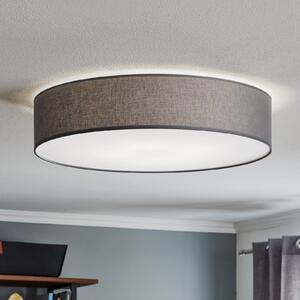 TK Lighting Φωτιστικό οροφής Rondo, γκρι Ø 60cm, ρυθμιζόμενος, Γκρι, υπνοδωμάτιο, Ύφασμα / Κλωστοϋφαντουργία, σύγχρονο