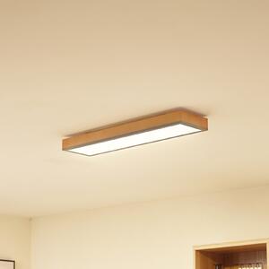 Lindby Φωτιστικό οροφής Laviona LED με CCT, 80 cm, ρυθμιζόμενος, Ξύλου, Σαλόνι / τραπεζαρία, Ξύλο, σύγχρονο