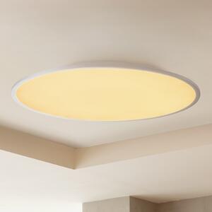 Lindby LED φωτιστικό οροφής Narima, CCT, Ø 80 cm, ασημί, ρυθμιζόμενος, Γκρι, Κουζίνα, Πλαστικό, σύγχρονο