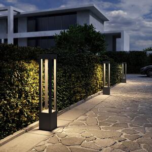 Arcchio Φωτιστικό κολωνάκι LED Lienna, 90 cm, γκρι, μεταλλικό, IP65, Γκρι, Αλουμίνιο, σύγχρονο