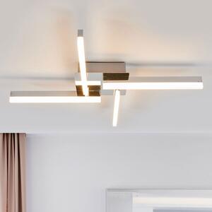 Lindby LED φωτιστικό οροφής Patrik, 59 cm, 4-φωτο, χρώμιο, IP44, Μεταλλικό, Μπάνιο, Μέταλλο, σύγχρονο