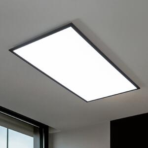Lindby LED πάνελ Nelios, 120 x 60 cm, CCT, μαύρο, μέταλλο, ρυθμιζόμενος, Μαύρο, Κουζίνα, Πλαστικό, σύγχρονο