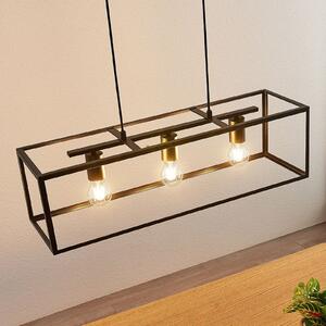 Lindby κρεμαστό φωτιστικό Emily, 72 cm, μαύρο, 3-φωτο, μέταλλο