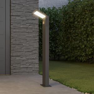 Arcchio Φωτιστικό μονοπατιών LED Yolena, αισθητήρας, 100cm, ανθρακί, Μαύρο, Μέταλλο, σύγχρονο