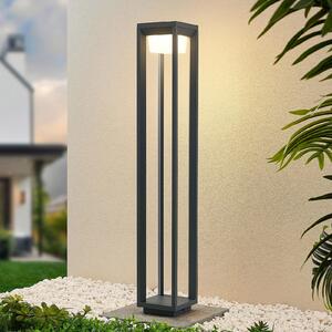 PRIOS Φωτιστικό μονοπατιών LED Prios Gamion, 90 cm, ανθρακί, μεταλλικό, IP54, Γκρι, Μέταλλο, σύγχρονο